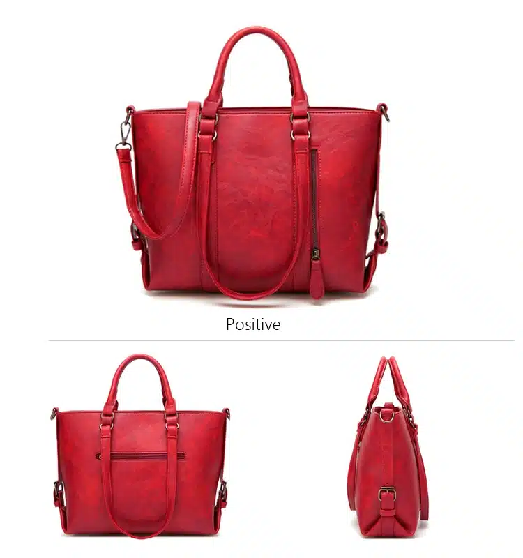 Retro larger capacity PU leather wome shoulder bag 15