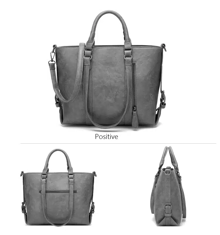 Retro larger capacity PU leather wome shoulder bag 16