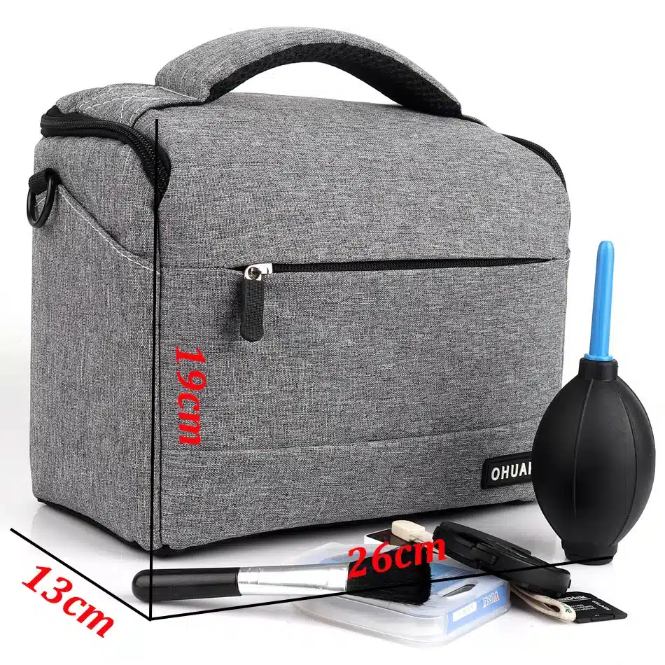 DSLR Camera Bag Fashion Polyester Shoulder Bag Camera Case For Canon Nikon Sony Lens Pouch Bag Waterproof Photography Photo Bag 2