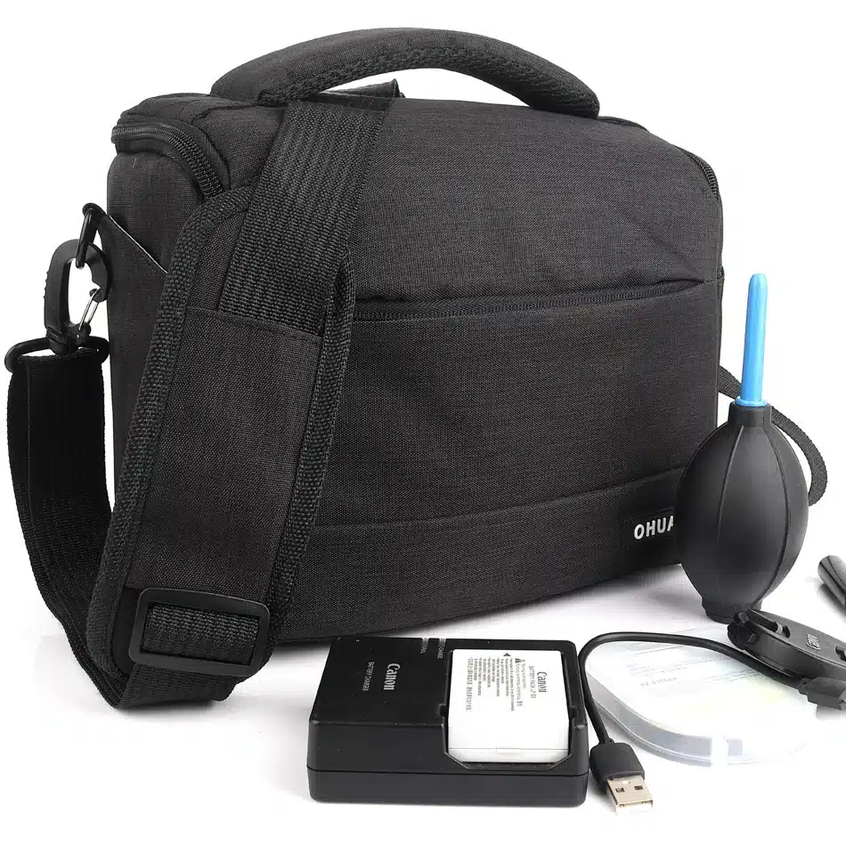 DSLR Camera Bag Fashion Polyester Shoulder Bag Camera Case For Canon Nikon Sony Lens Pouch Bag Waterproof Photography Photo Bag 3