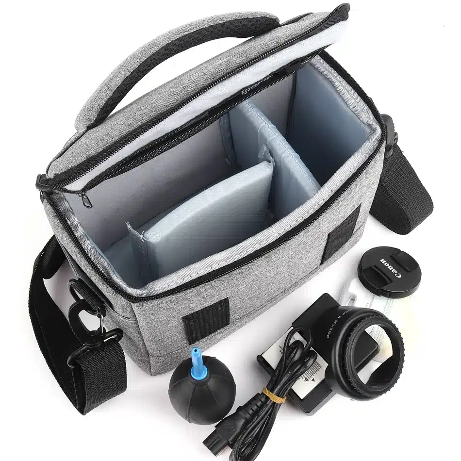 DSLR Camera Bag Fashion Polyester Shoulder Bag Camera Case For Canon Nikon Sony Lens Pouch Bag Waterproof Photography Photo Bag 6
