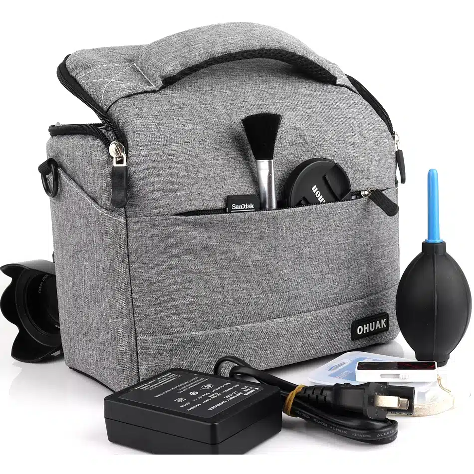 DSLR Camera Bag Fashion Polyester Shoulder Bag Camera Case For Canon Nikon Sony Lens Pouch Bag Waterproof Photography Photo Bag 10