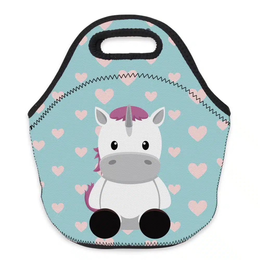 Deanfun Unicorn Lunch Bag 3D Printed Waterpoof Neoprene Kids for School Food Package 73092 12