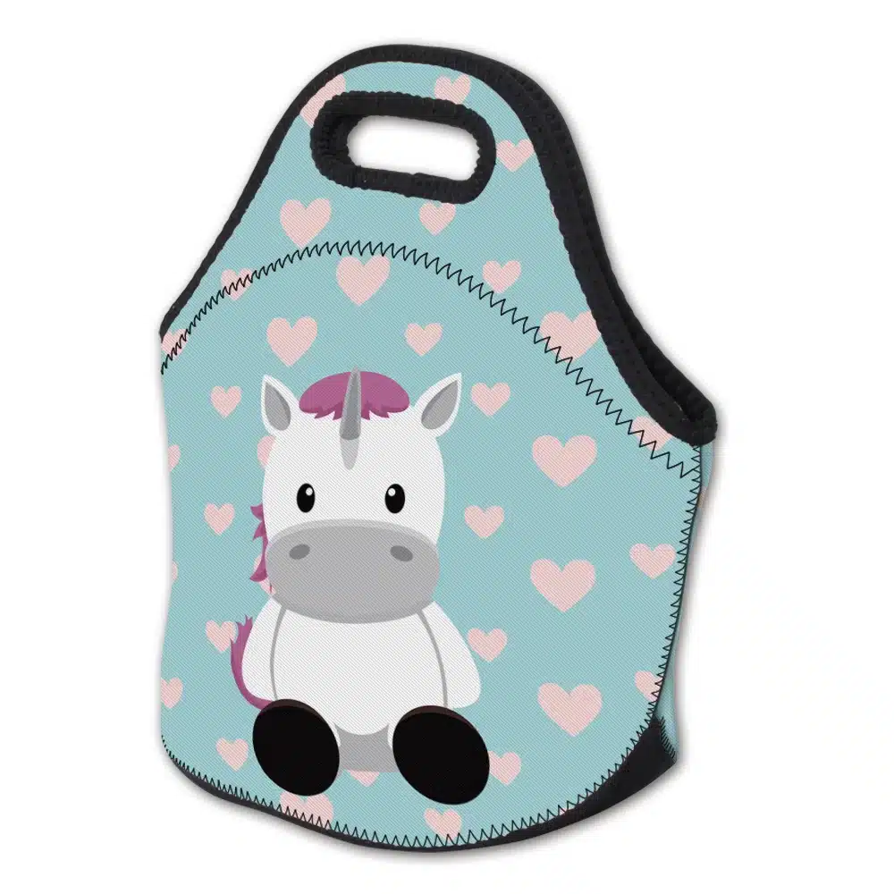 Deanfun Unicorn Lunch Bag 3D Printed Waterpoof Neoprene Kids for School Food Package 73092 13