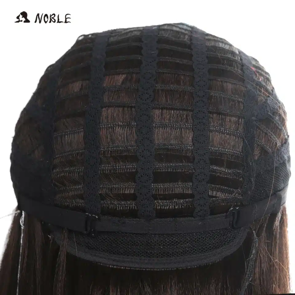 Noble Womens Synthetic Hair Wigs For Black Women 14 Inch Blonde Wig Short Straight Hair Wig Heat Resistant 5 Color 11