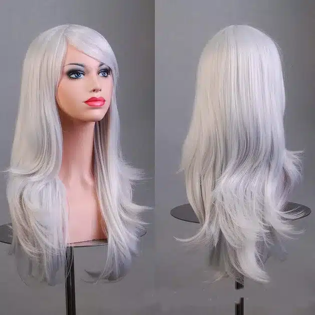 JINKAILI 65CM Long Wave Synthetic Wigs for black women Cosplay wig Blonde Blue Red Pink Grey Purple Hair for human party 8