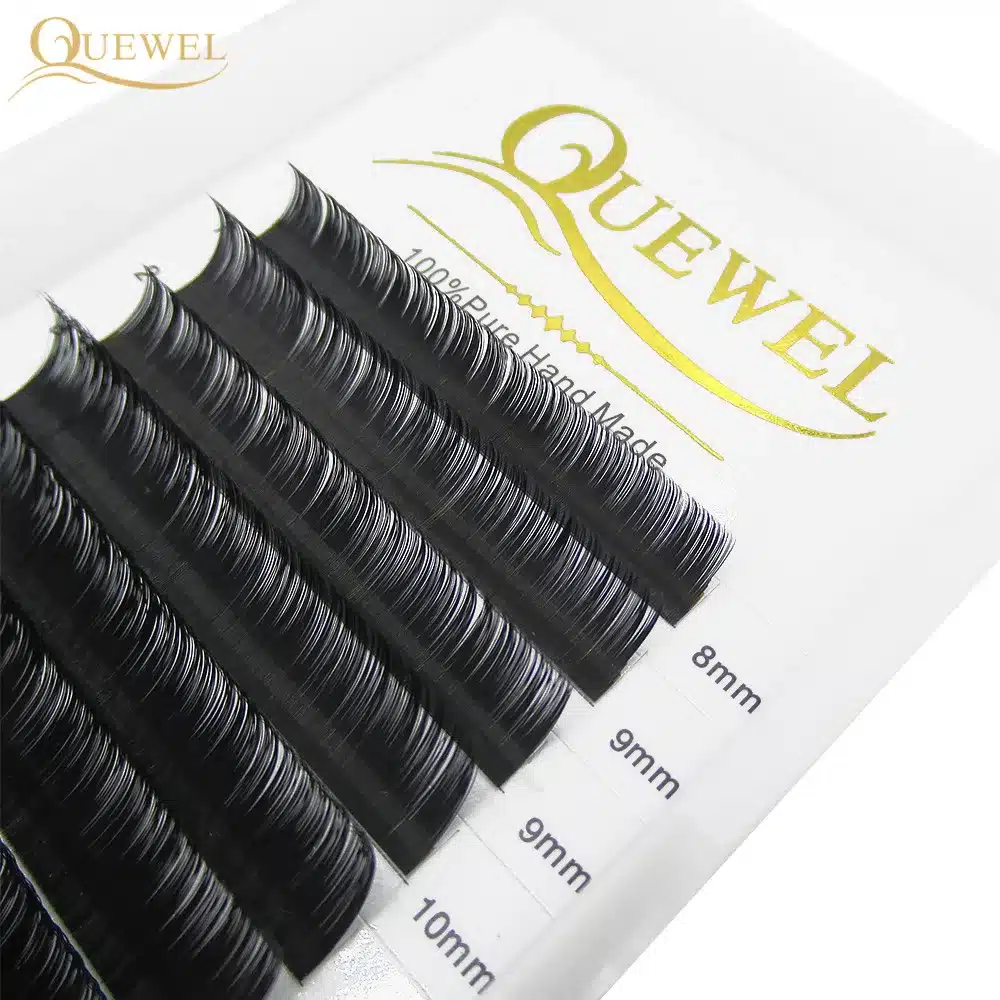 False Eyelash Extension 12 Lines/Tray Silk Cilios Soft Individual Eye lash Extensions C/CC/D Curl Russian Volume Lashes Quewel 13
