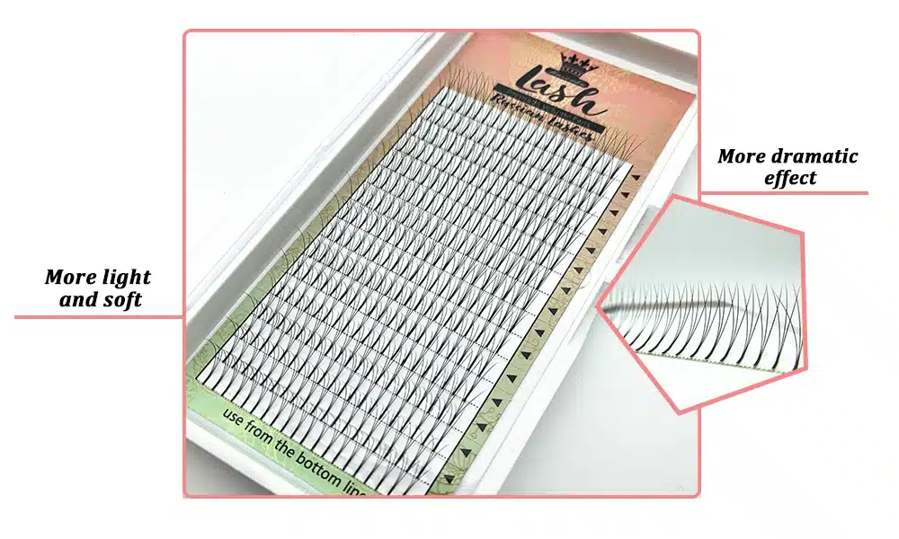 MAS Lashes 16 Lines Premade Volume Fans 3d/4d/5d/6d Lash Russian Volume Eyelash Extensions Pre made Lash Extension Faux Mink 3