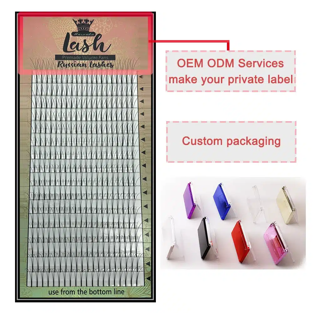 MAS Lashes 16 Lines Premade Volume Fans 3d/4d/5d/6d Lash Russian Volume Eyelash Extensions Pre made Lash Extension Faux Mink 4