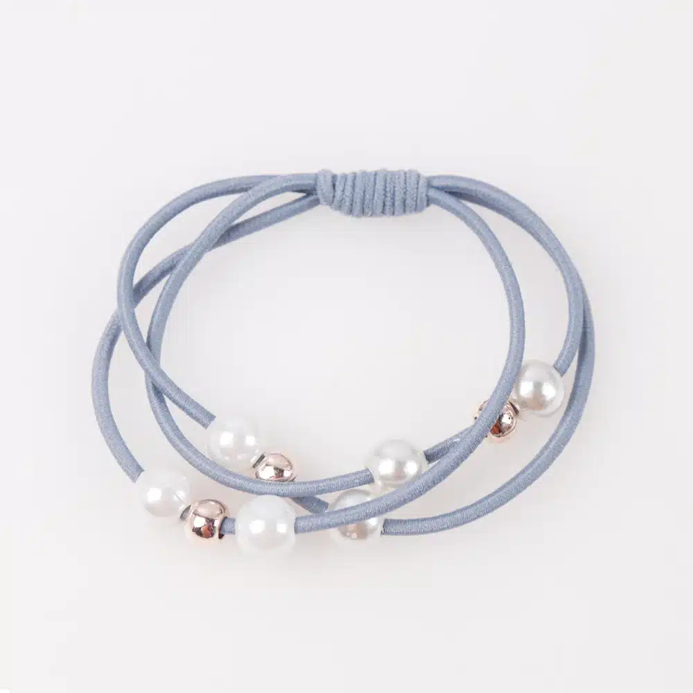12Pcs/Set High Elastic Hair Bands Solid Pearl Stretch Hair Ties For Women Girls Ponytail Holder Hair Ropes Hair Accessories 17