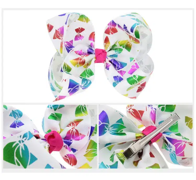 8 Inch Large Bow Hair Clip Unicorn Heart JOJO Hair Bows Bow Clips Children Girls Headwear Hair Accessories 4