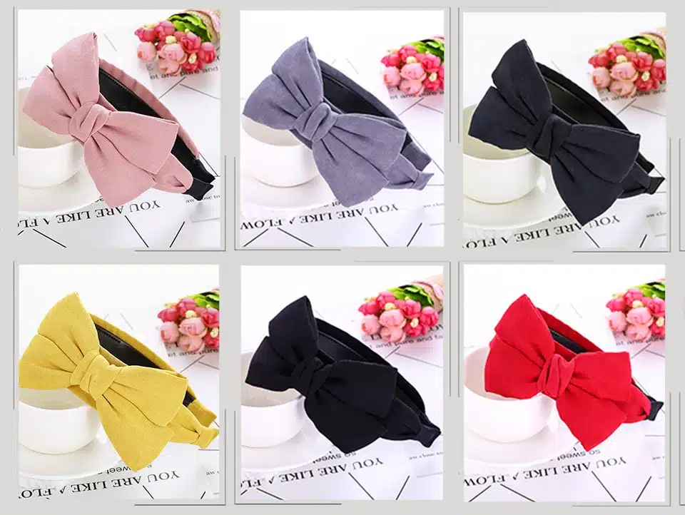 Big Bow Wide HairbandsSimple Solid Color Hair Hoop Headband Fashion Women Girls Head Band Headwear Elegant Hair Accessories 16
