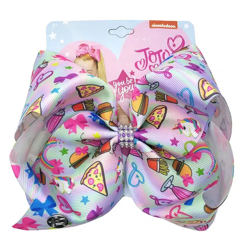 8" Jojo Bows for Girls /Jojo Siwa Large Unicorn Christmas Hair Bows for Girls With Clips Bowknot Handmade Hair Accessory 10