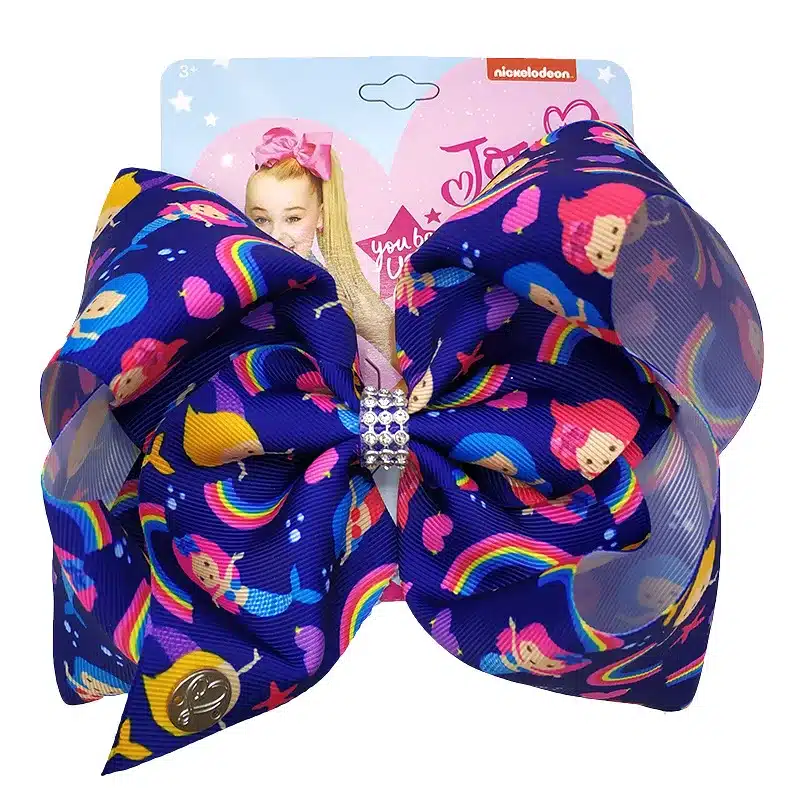 8" Jojo Bows for Girls /Jojo Siwa Large Unicorn Christmas Hair Bows for Girls With Clips Bowknot Handmade Hair Accessory 19