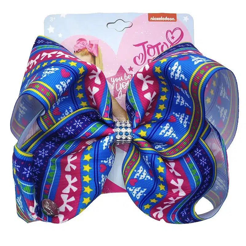 8" Jojo Bows for Girls /Jojo Siwa Large Unicorn Christmas Hair Bows for Girls With Clips Bowknot Handmade Hair Accessory 20