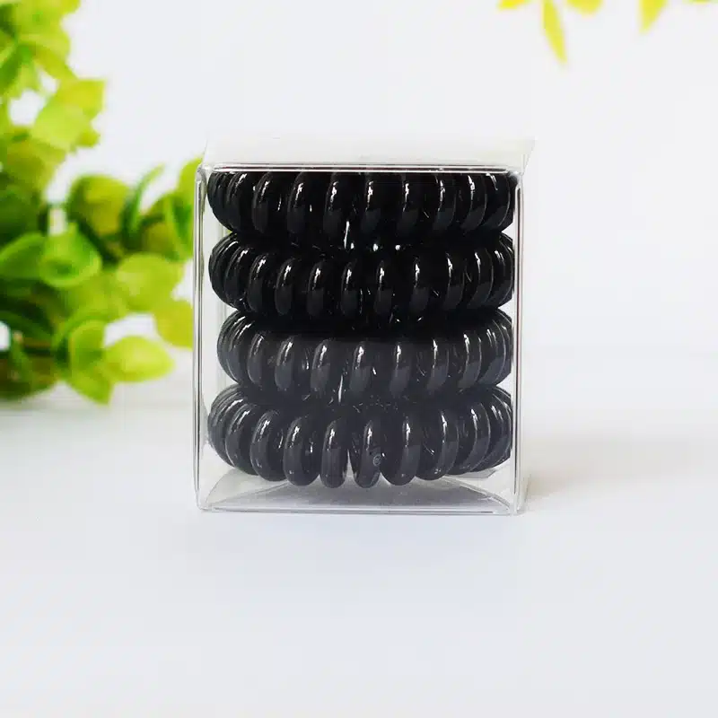Solid colors Telephone line hair rope 4cm sprial Telephone Cords Hair Scrunchies high quality traceless hair ring hair accessory 3