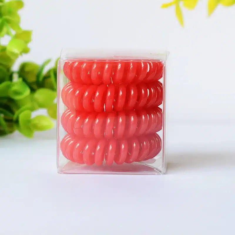 Solid colors Telephone line hair rope 4cm sprial Telephone Cords Hair Scrunchies high quality traceless hair ring hair accessory 5