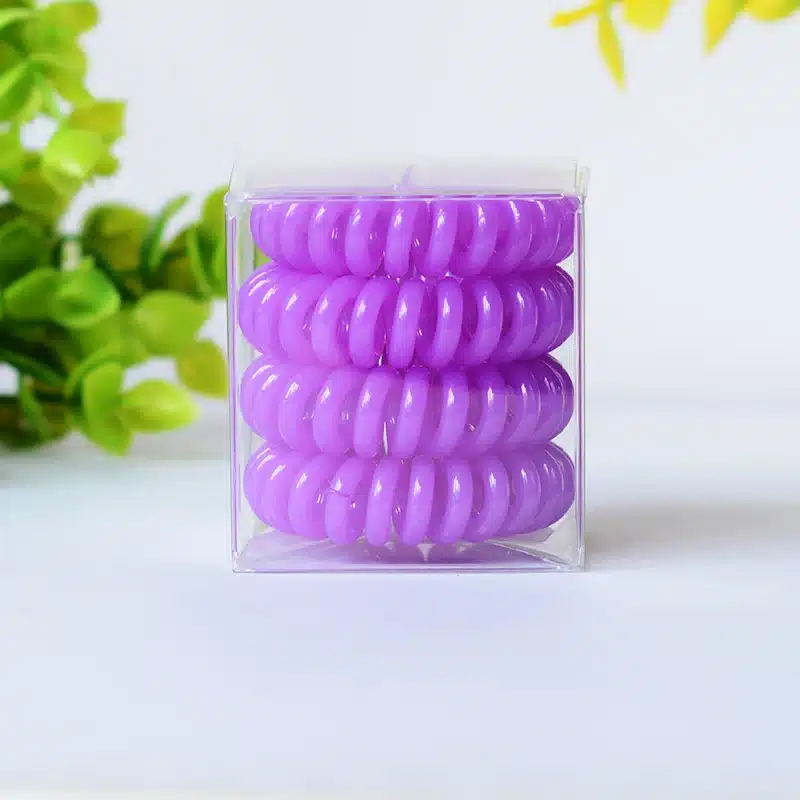 Solid colors Telephone line hair rope 4cm sprial Telephone Cords Hair Scrunchies high quality traceless hair ring hair accessory 7