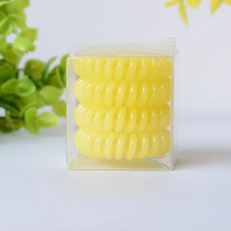 Solid colors Telephone line hair rope 4cm sprial Telephone Cords Hair Scrunchies high quality traceless hair ring hair accessory 9