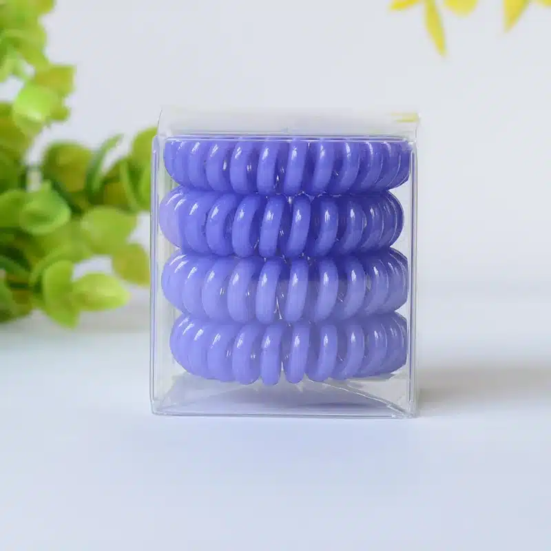 Solid colors Telephone line hair rope 4cm sprial Telephone Cords Hair Scrunchies high quality traceless hair ring hair accessory 13