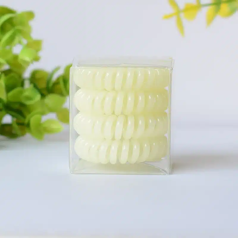 Solid colors Telephone line hair rope 4cm sprial Telephone Cords Hair Scrunchies high quality traceless hair ring hair accessory 14