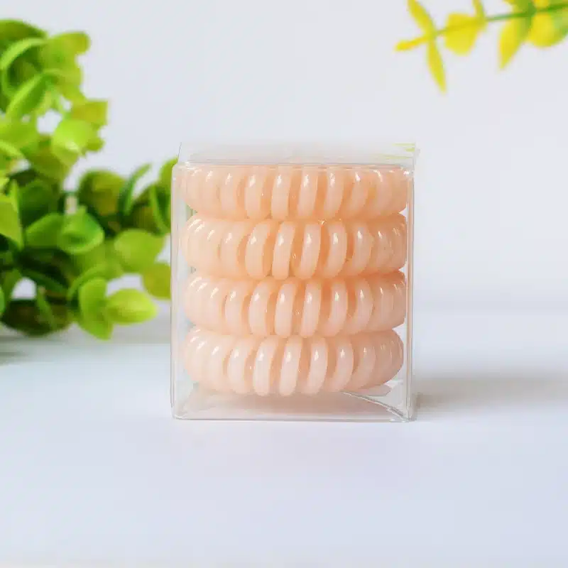 Solid colors Telephone line hair rope 4cm sprial Telephone Cords Hair Scrunchies high quality traceless hair ring hair accessory 18