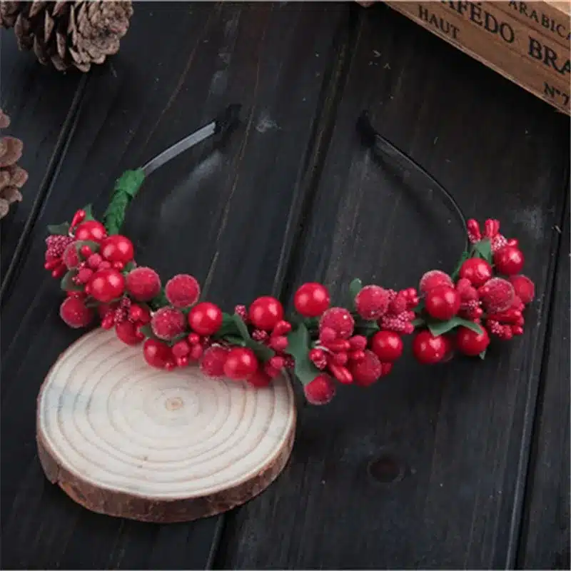 AWAYTR Womens Bohemia Flower Bezel Glass Beads Hair Bands New Female Girls Festival Flower Headband Hair Accessory Headwear 17