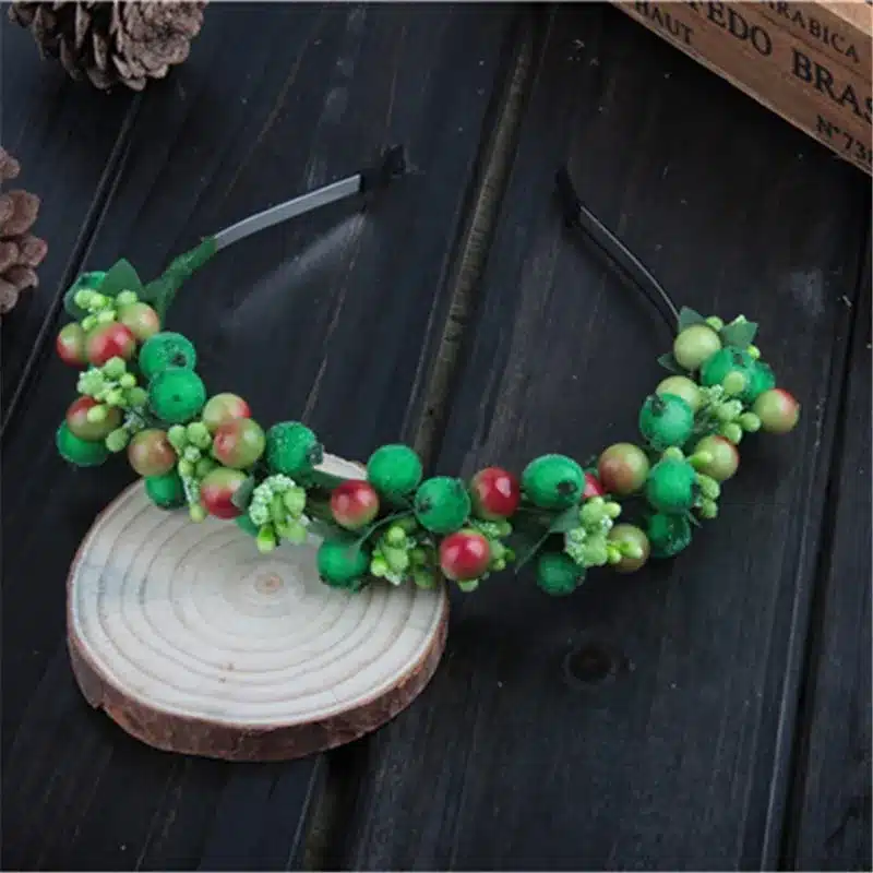 AWAYTR Womens Bohemia Flower Bezel Glass Beads Hair Bands New Female Girls Festival Flower Headband Hair Accessory Headwear 20