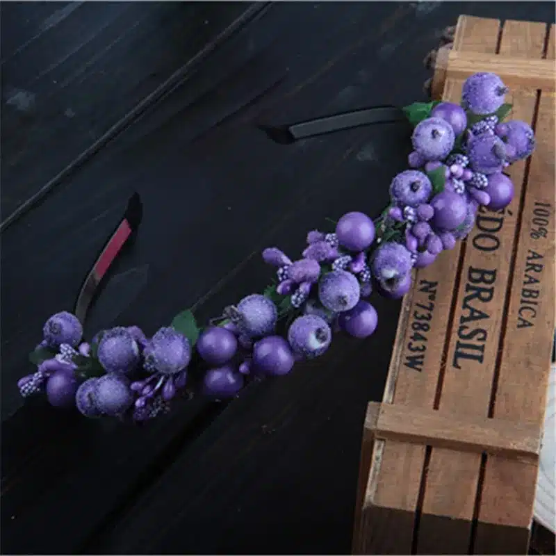 AWAYTR Womens Bohemia Flower Bezel Glass Beads Hair Bands New Female Girls Festival Flower Headband Hair Accessory Headwear 23