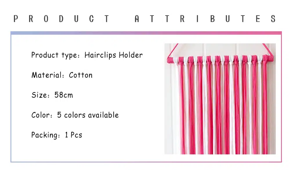 Rainbow Color Hairbow Hairclips Holder Hairpins Hairgrips Storage Belt Hairband Barrettes Organizer Hair Accessories for Girls 3