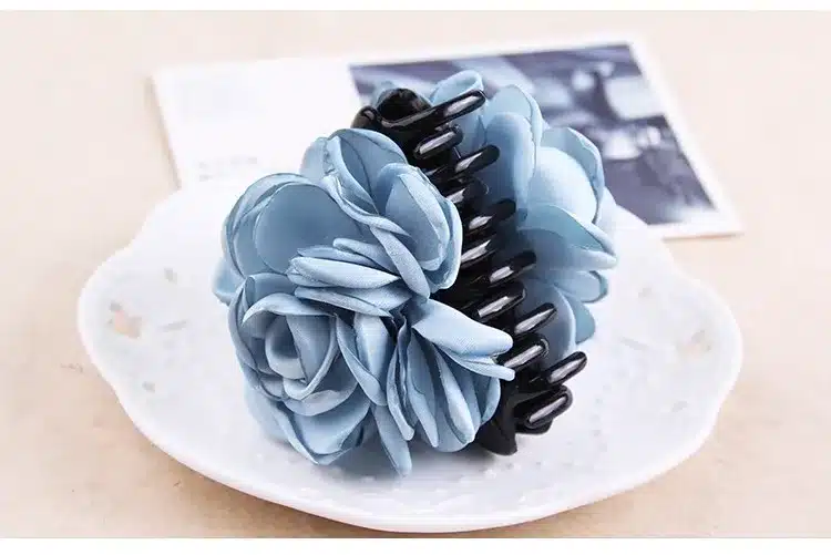 Fashion Korean High Quality Girls Elegance Hair Clips Big Cloth Flowers Plastic Hair Claws Headbands For Women Hair Accessories 26