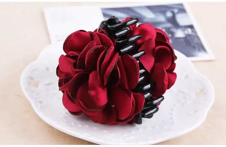 Fashion Korean High Quality Girls Elegance Hair Clips Big Cloth Flowers Plastic Hair Claws Headbands For Women Hair Accessories 28