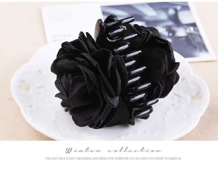 Fashion Korean High Quality Girls Elegance Hair Clips Big Cloth Flowers Plastic Hair Claws Headbands For Women Hair Accessories 30
