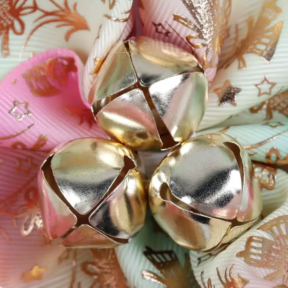 7 Inch Christmas Hair Bows Santa Twinkle Bells Dog Bows Printed Pompom jojo Bows Girls Happy New Year Party Hair Accessories 14