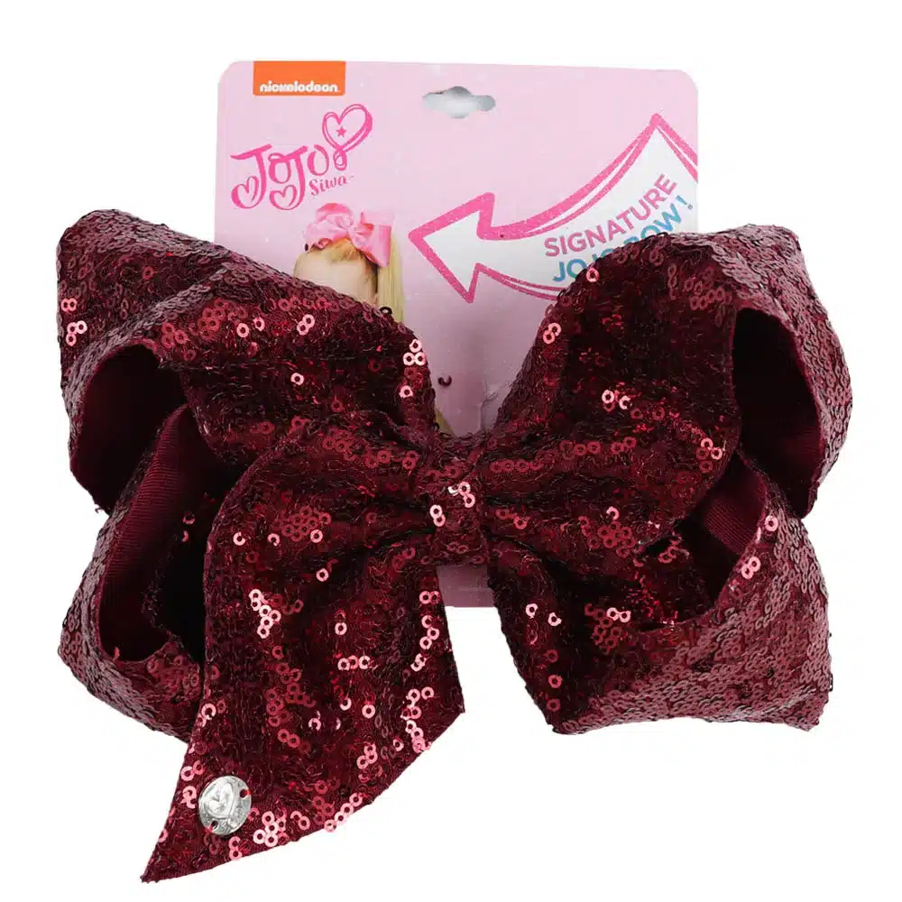 8" Large Sequin JoJo Si Bow With Hair Clip For Girl Kids Handmade Bling Jumbo Rainbow Knot Hair Bow Hairgrips Hair Accessories 21