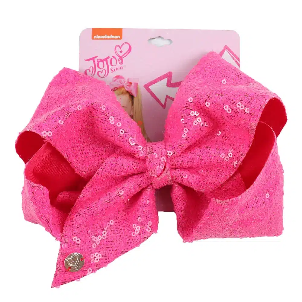 8" Large Sequin JoJo Si Bow With Hair Clip For Girl Kids Handmade Bling Jumbo Rainbow Knot Hair Bow Hairgrips Hair Accessories 23