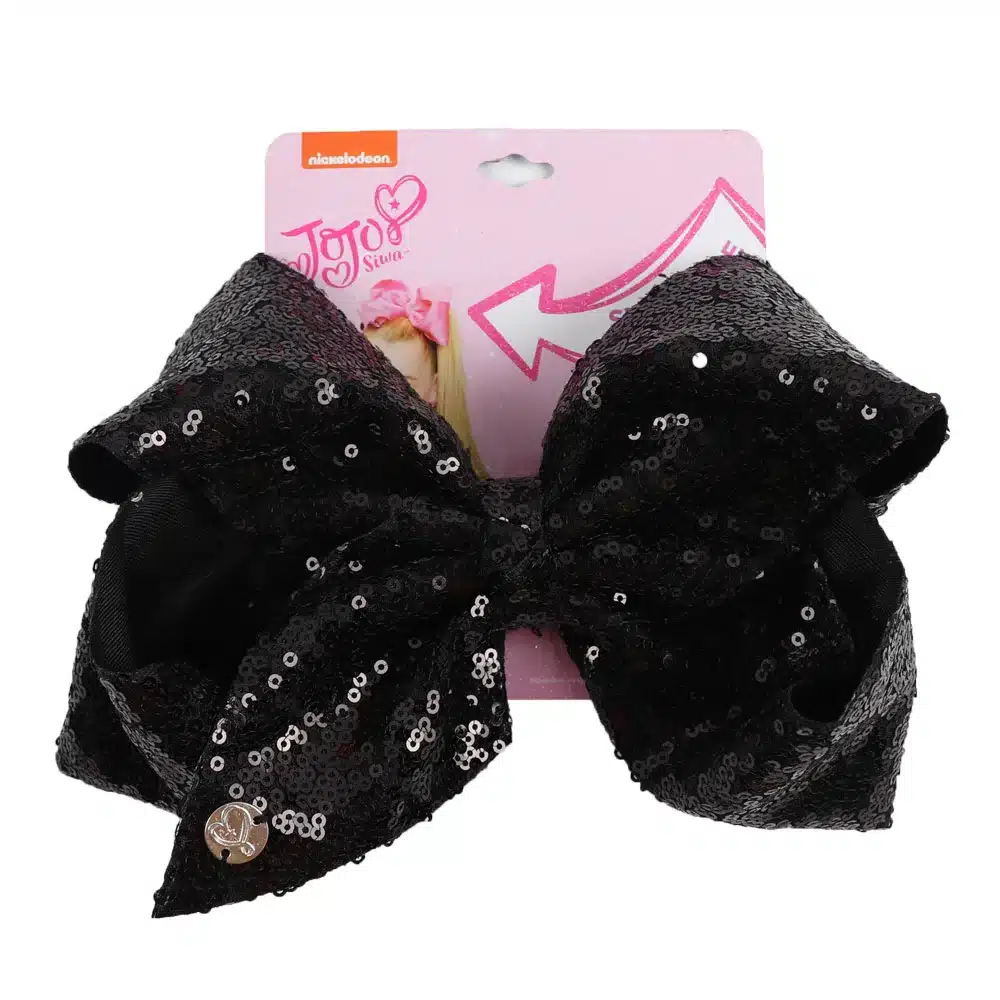 8" Large Sequin JoJo Si Bow With Hair Clip For Girl Kids Handmade Bling Jumbo Rainbow Knot Hair Bow Hairgrips Hair Accessories 25