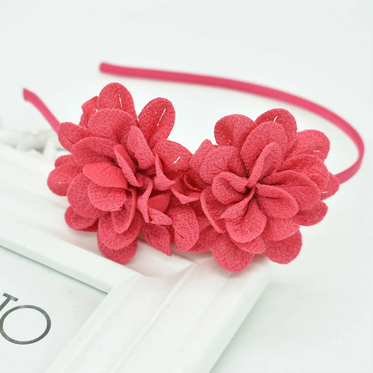 2018 New popular Children's Two flower headband headdress girls multicolor hair accessories flower hair band Female pop gift 6