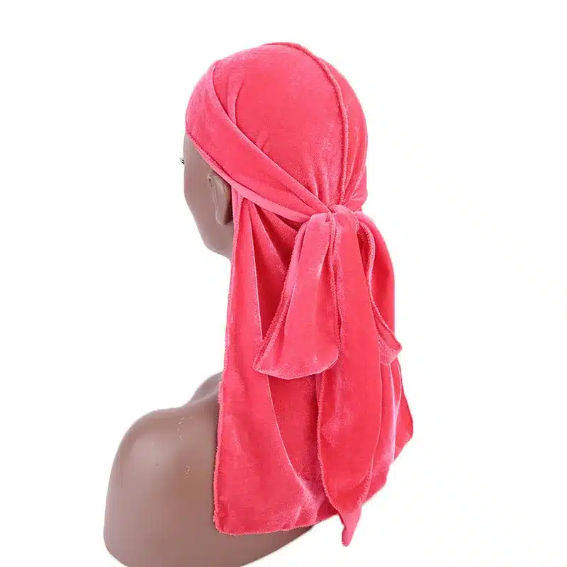 Unisex Men Women Breathable Bandana Hat velvet Durag do doo du rag long tail headwrap chemo cap Biker Pirate Hair Accessories 27