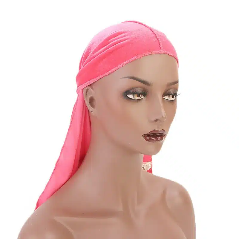 Unisex Men Women Breathable Bandana Hat velvet Durag do doo du rag long tail headwrap chemo cap Biker Pirate Hair Accessories 28