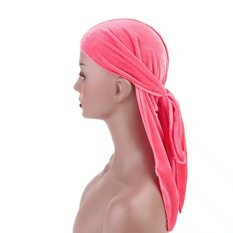 Unisex Men Women Breathable Bandana Hat velvet Durag do doo du rag long tail headwrap chemo cap Biker Pirate Hair Accessories 30