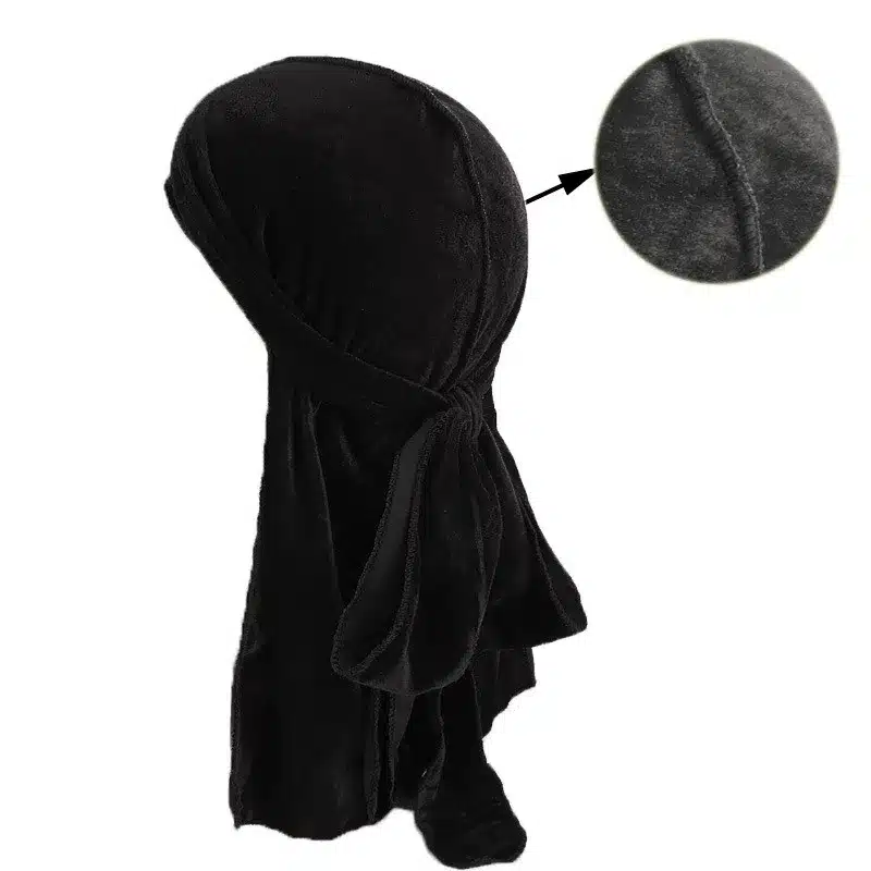 Unisex Men Women Breathable Bandana Hat velvet Durag do doo du rag long tail headwrap chemo cap Biker Pirate Hair Accessories 38