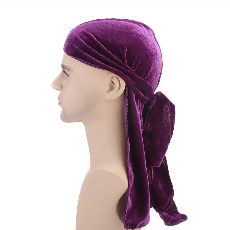Unisex Men Women Breathable Bandana Hat velvet Durag do doo du rag long tail headwrap chemo cap Biker Pirate Hair Accessories 42