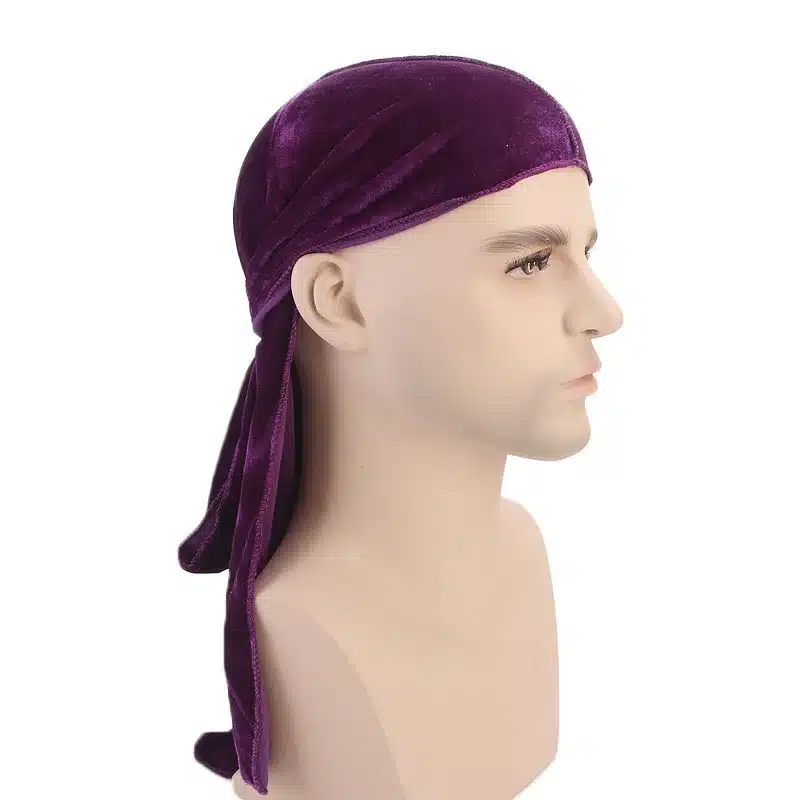 Unisex Men Women Breathable Bandana Hat velvet Durag do doo du rag long tail headwrap chemo cap Biker Pirate Hair Accessories 43