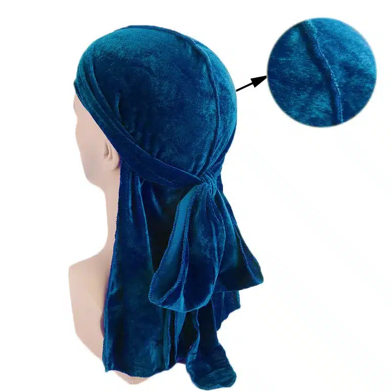 Unisex Men Women Breathable Bandana Hat velvet Durag do doo du rag long tail headwrap chemo cap Biker Pirate Hair Accessories 46