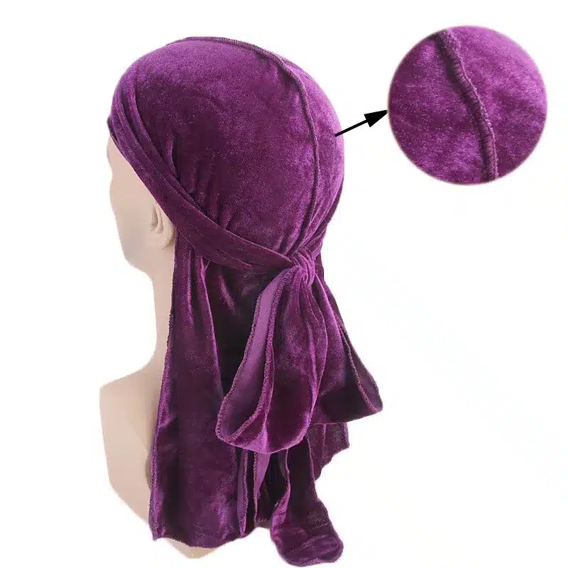 Unisex Men Women Breathable Bandana Hat velvet Durag do doo du rag long tail headwrap chemo cap Biker Pirate Hair Accessories 47