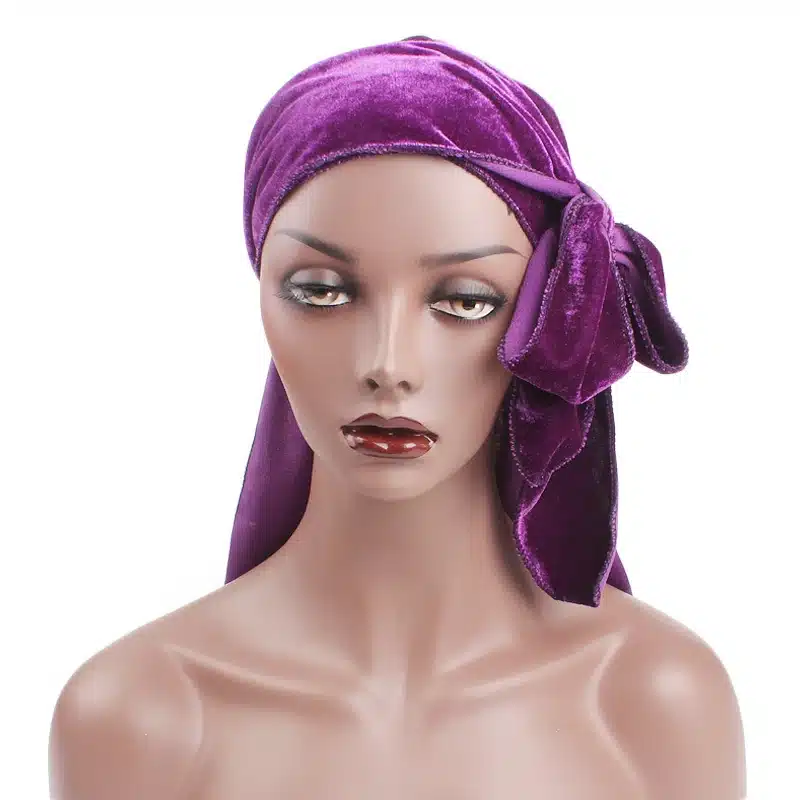 Unisex Men Women Breathable Bandana Hat velvet Durag do doo du rag long tail headwrap chemo cap Biker Pirate Hair Accessories 50