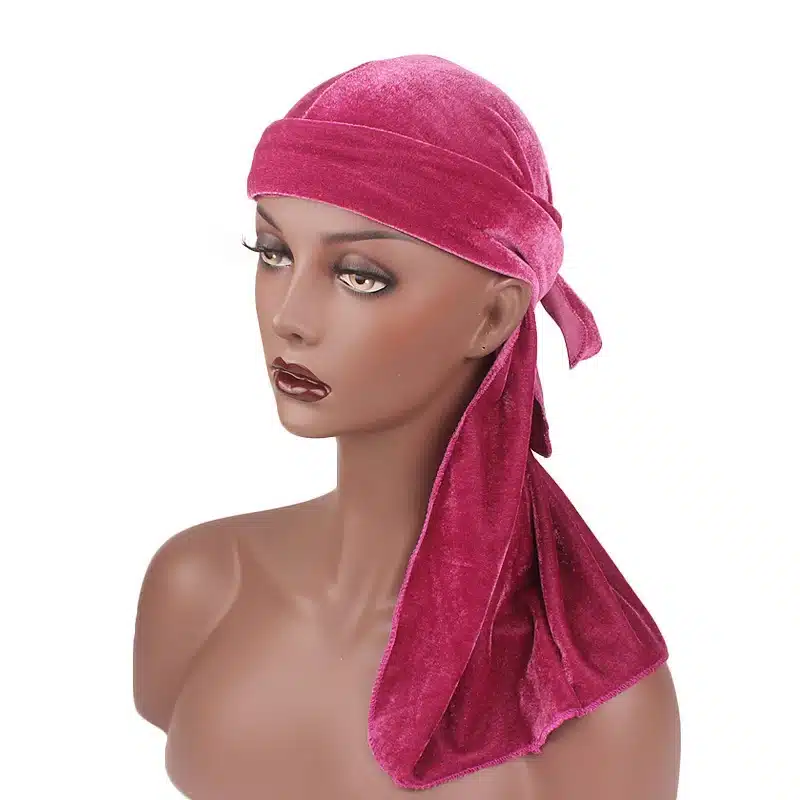 Unisex Men Women Breathable Bandana Hat velvet Durag do doo du rag long tail headwrap chemo cap Biker Pirate Hair Accessories 56