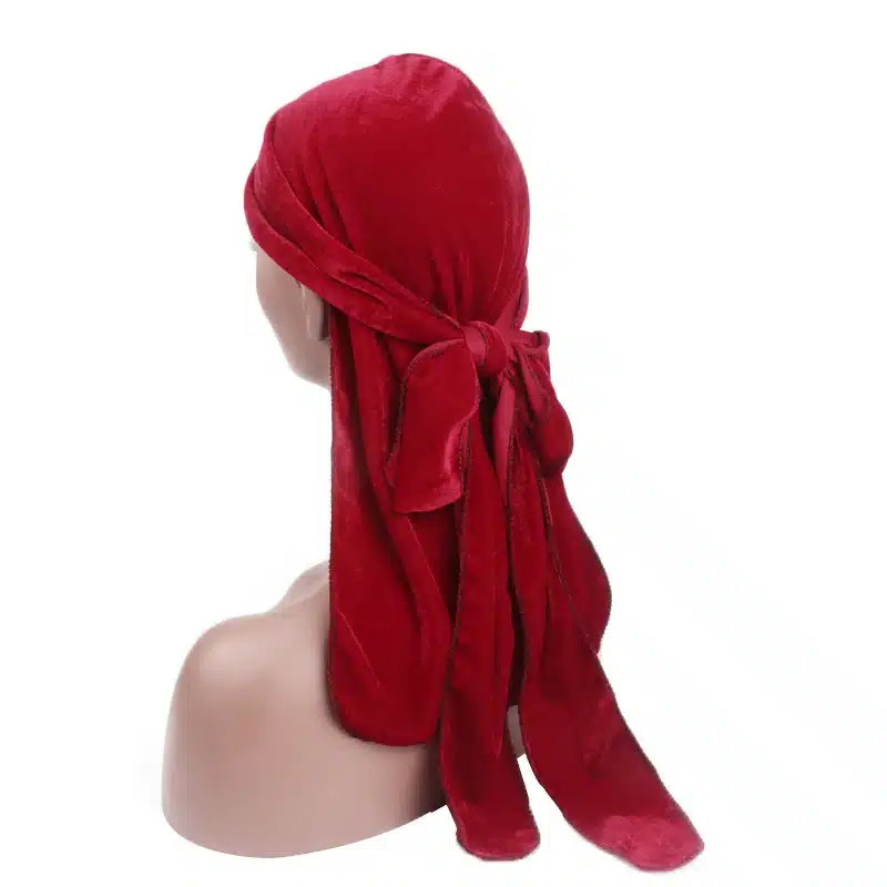 Unisex Men Women Breathable Bandana Hat velvet Durag do doo du rag long tail headwrap chemo cap Biker Pirate Hair Accessories 60