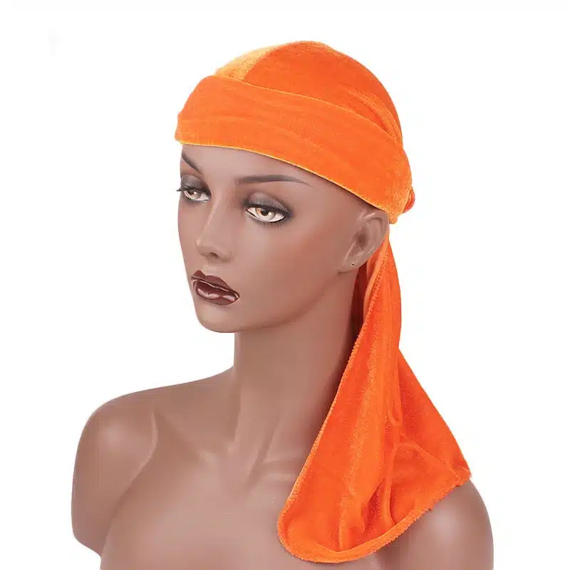 Unisex Men Women Breathable Bandana Hat velvet Durag do doo du rag long tail headwrap chemo cap Biker Pirate Hair Accessories 65